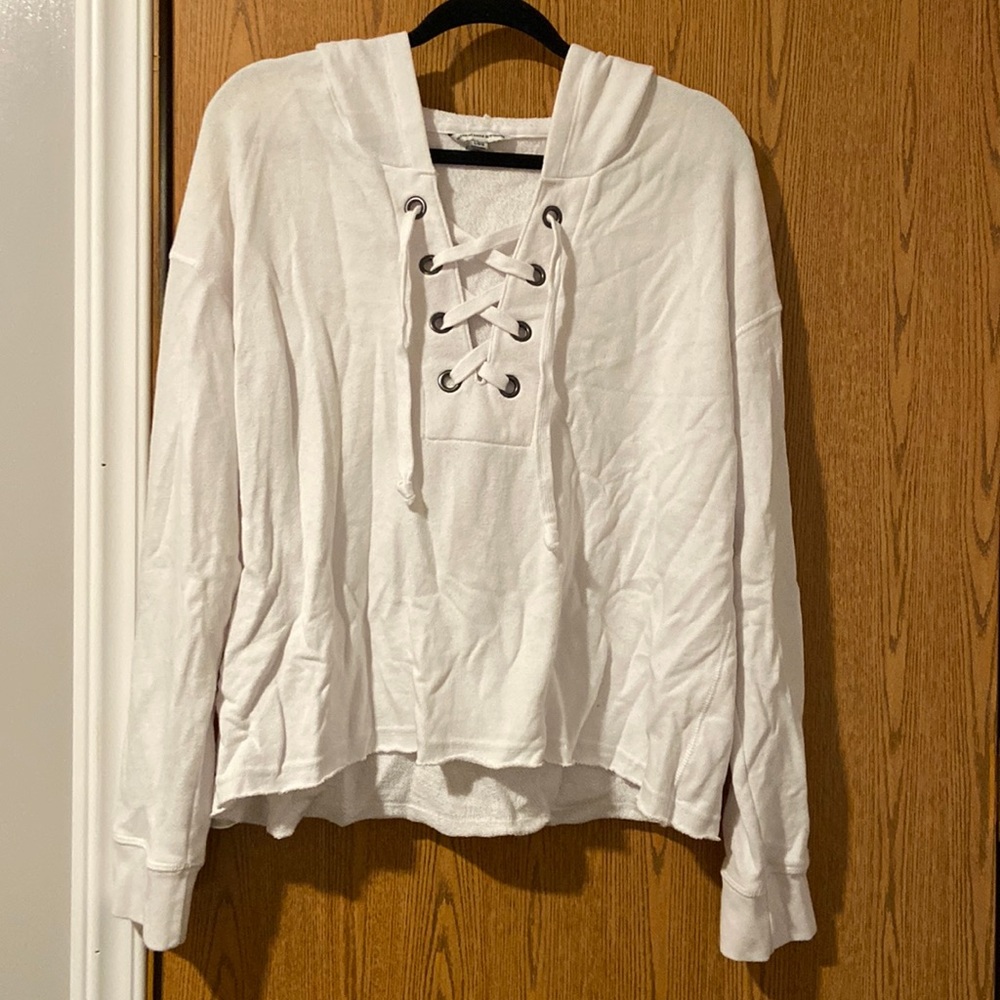 American Eagle Outfitters Cropped Hooded Sweatshirt